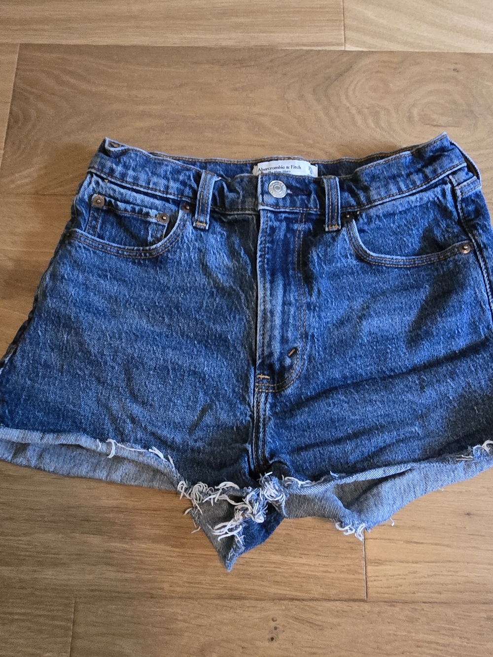 Abercrombie & Fitch Dark Blue Denim Cutoff Shorts